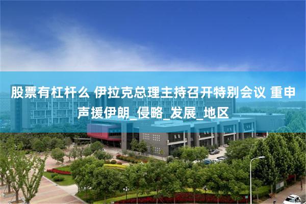 股票有杠杆么 伊拉克总理主持召开特别会议 重申声援伊朗_侵略_发展_地区