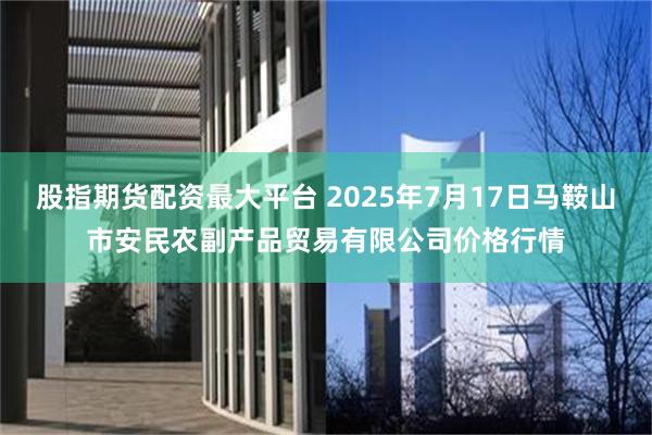 股指期货配资最大平台 2025年7月17日马鞍山市安民农副产品贸易有限公司价格行情